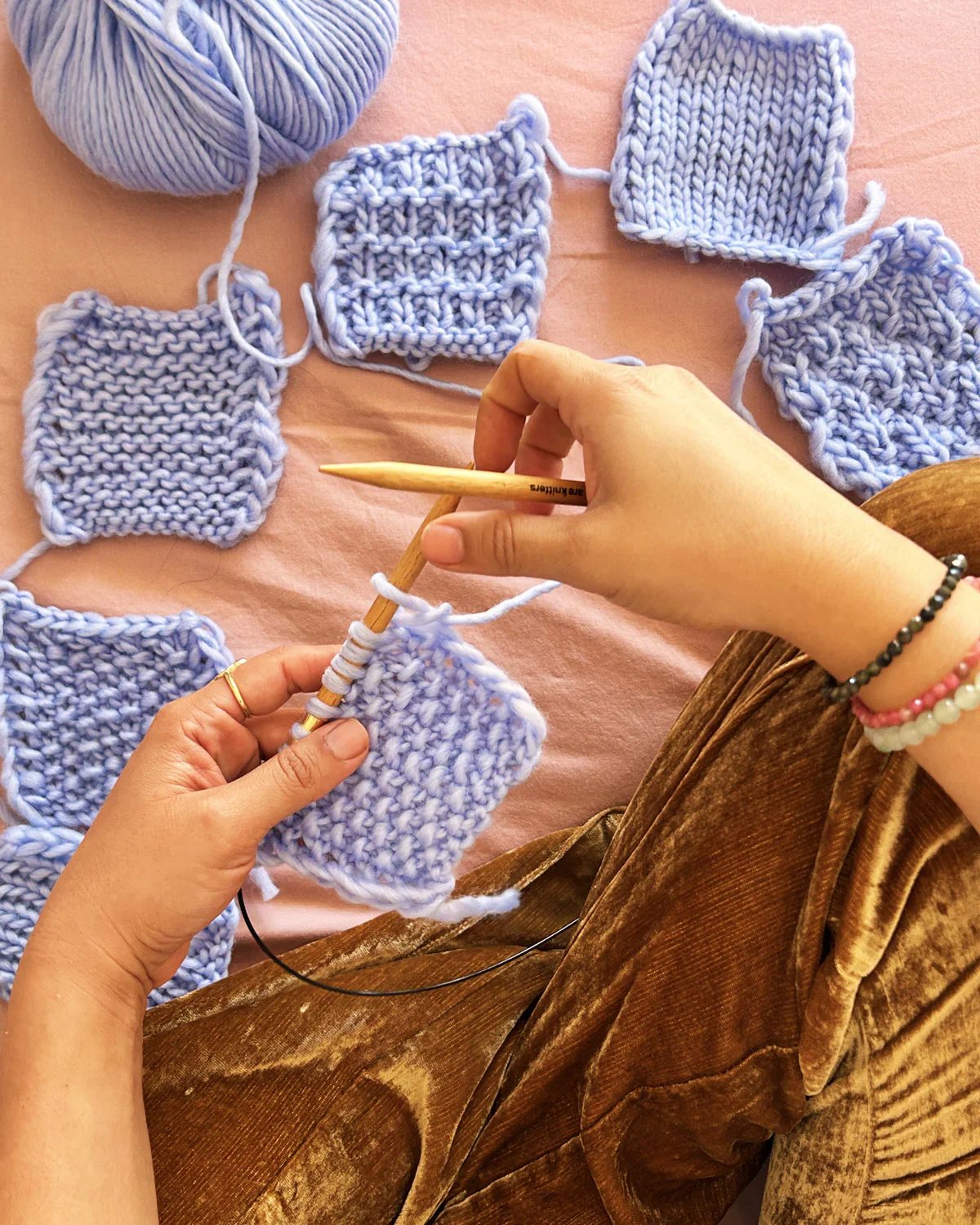 Make your first Placemat - Stitch Sampler Kit: Learn The Basics Knitting Kit - Yummy Version - Image 12