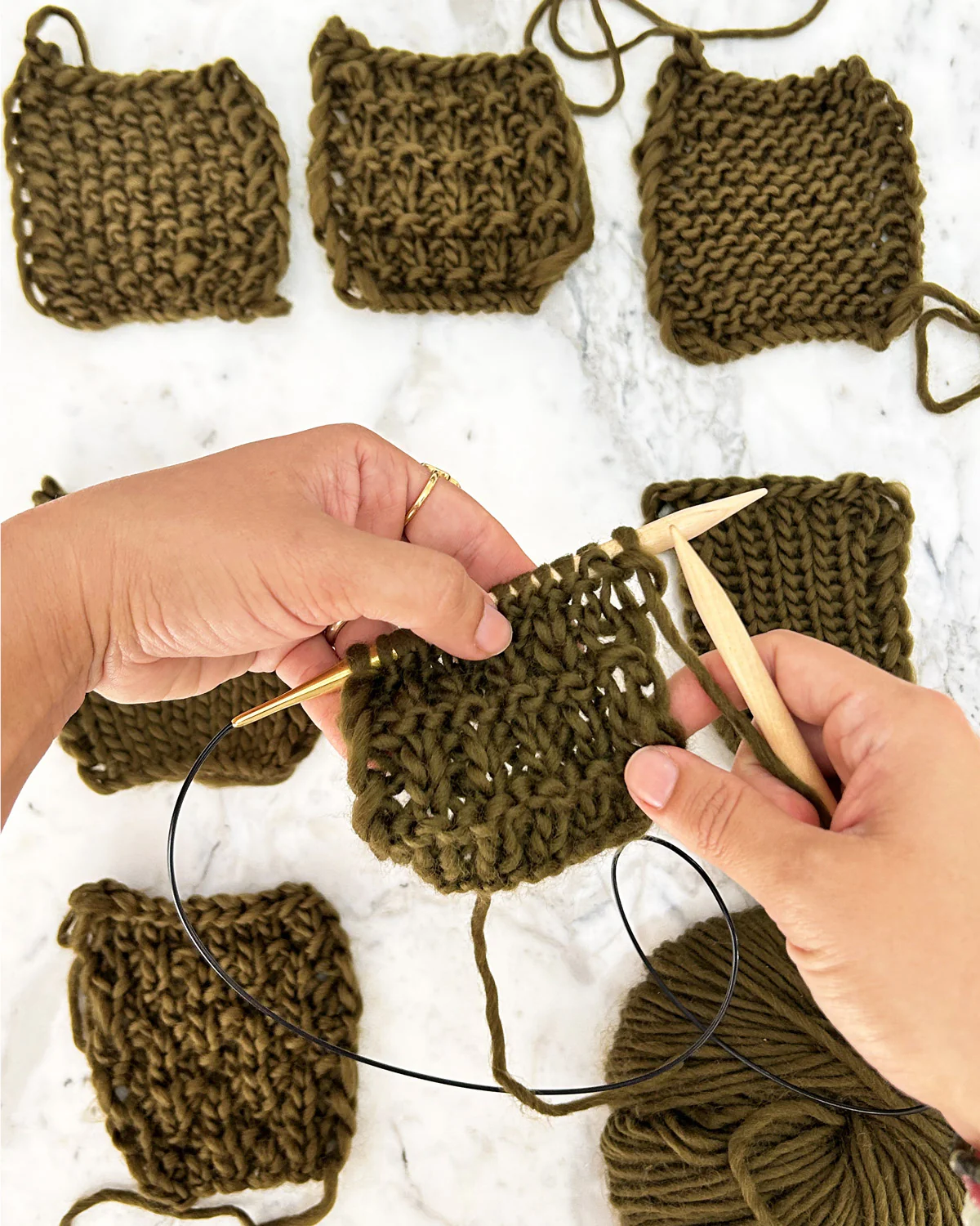 Make your first Snood - Stitch Sampler Kit: Learn The Basics Knitting Kit - Yummy Version - Image 5